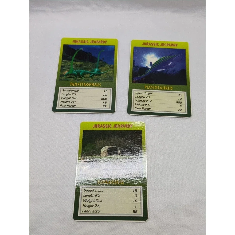 1993 Jurassic Jeopardy A Game Of Stats And Strategy Card Game